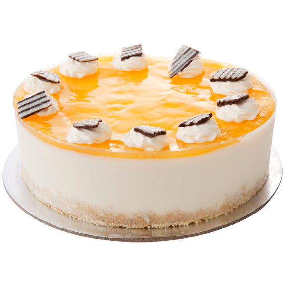 Mezzapica Traditional biscuit base chilled mango cheesecake