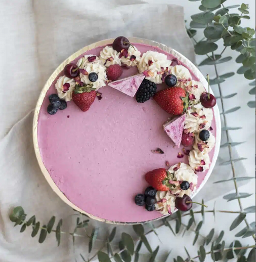 Raw Passion Strawberries & Cream Vegan Cake