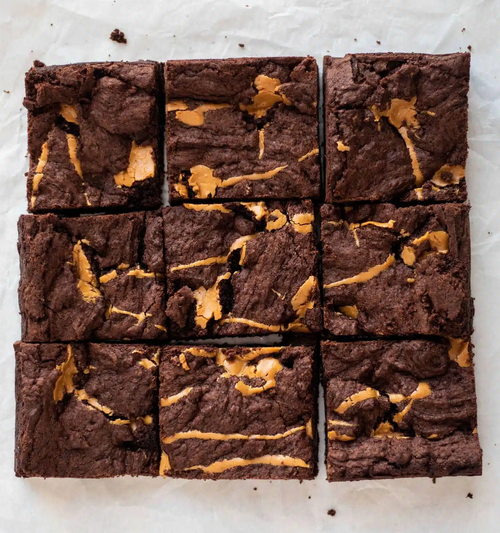 raw passion peanut butter vegan brownie (9 pieces)