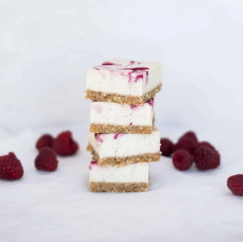 raw passion raspberry & vanilla vegan slices (16 pieces)
