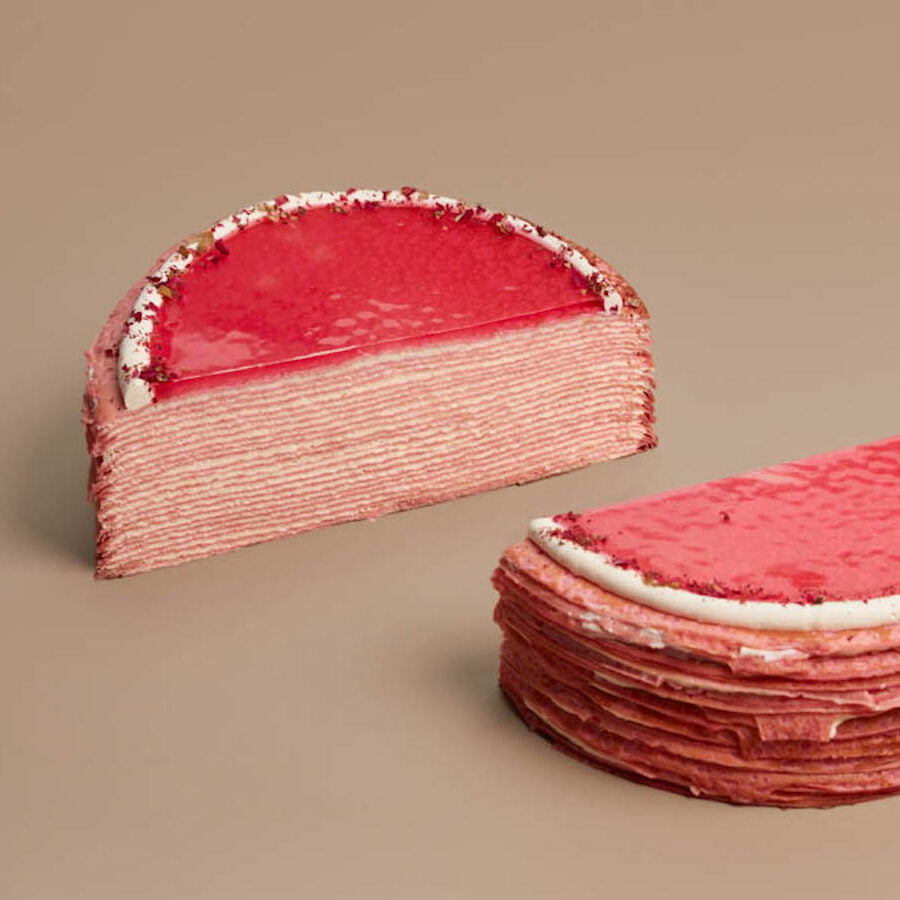 dulcet rose lychee crepe cake