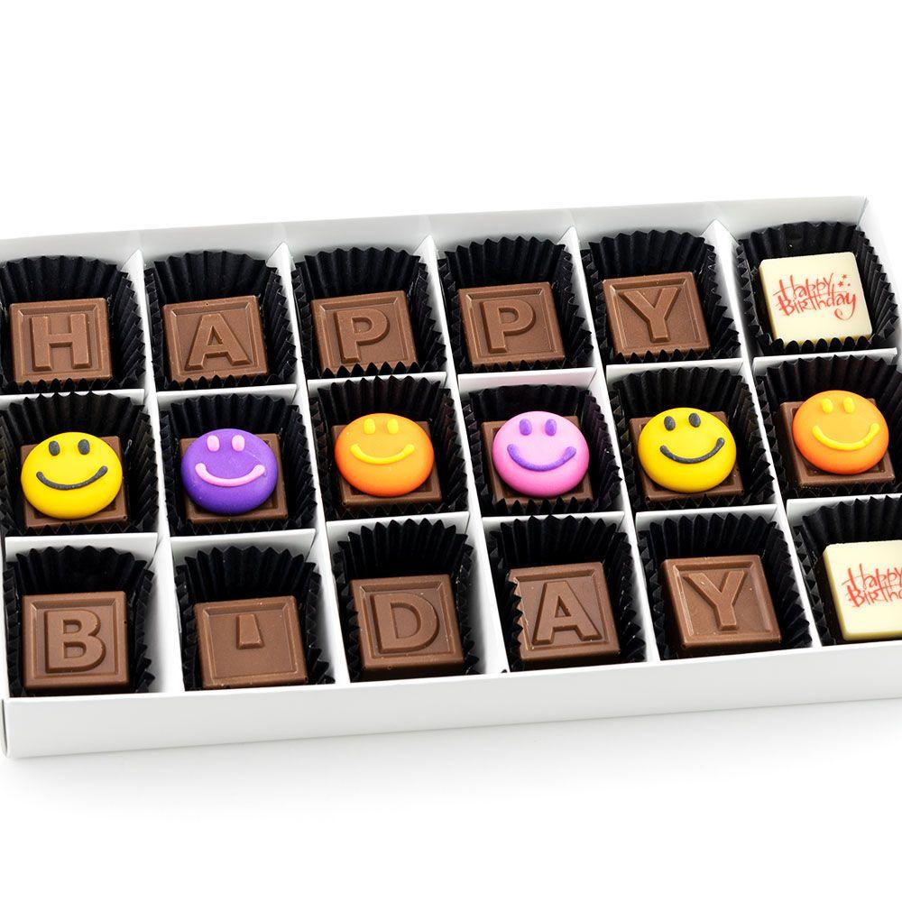 CHOCOGRAM CHOCOLATE HAPPY BIRTHDAY SMILEYS - STORE TO DOOR