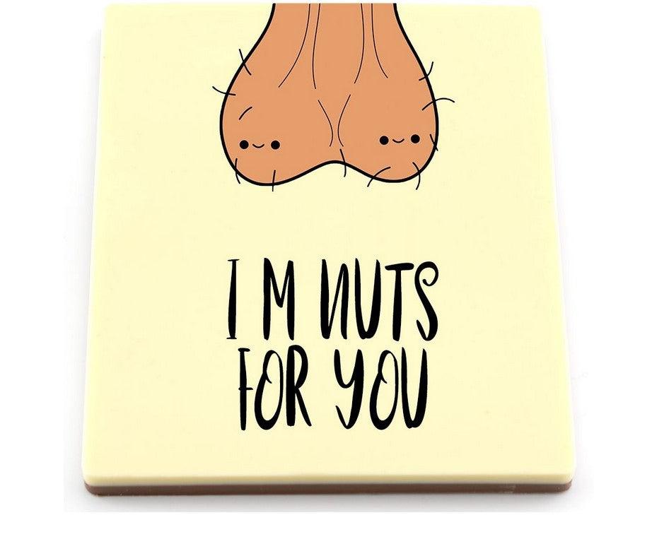 CHOCOGRAM 18+ I AM NUTS FOR YOU CHOCOLATE SLAB - STORE TO DOOR