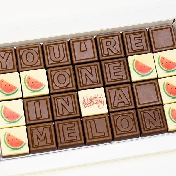 CHOCOGRAM ONE IN A MELON BIRTHDAY CHOCOLATES - STORE TO DOOR