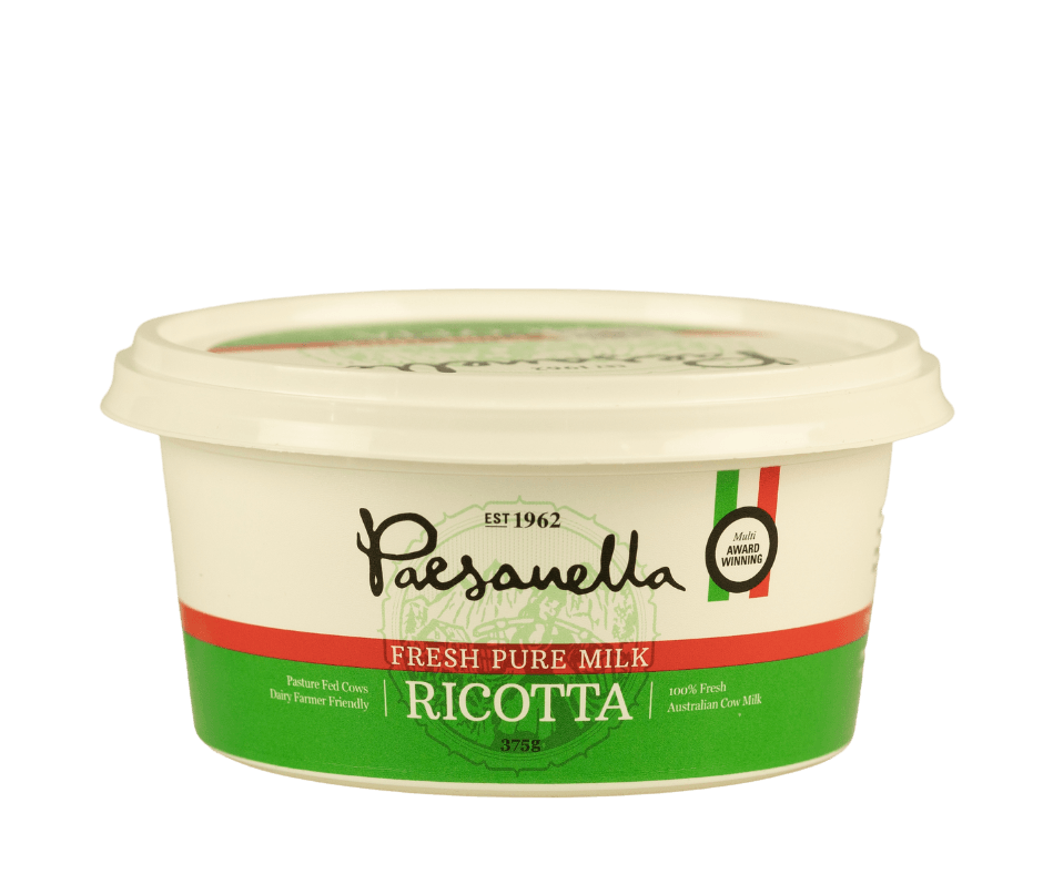 Paesanella Fresh Pure Milk Ricotta 375g fresh australian cow milk, pasture fed