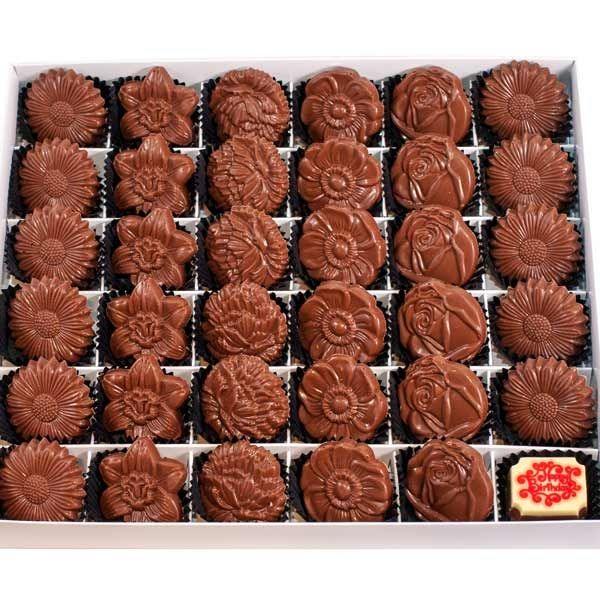 CHOCOGRAM MILK CHOCOLATE BIRTHDAY FLOWERS (36) - STORE TO DOOR
