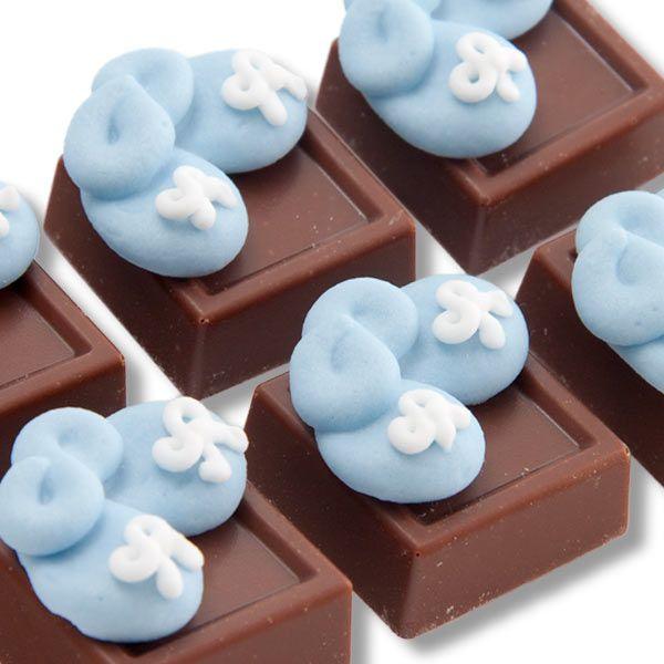 BABY BOY CHOCOLATE BOOTEES (6 CHOCOLATES) - STORE TO DOOR