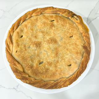 ATHENA CAKE SHOP GREEK SPINACH PIE (SPANAKOPITA) LARGE SIZE - FRESH, HALF BAKED