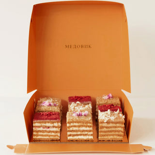 CHRISTINA'S ASSORTED HONEY CAKE SLICES (BOX OF 9) - (2 DAYS NOTICE REQUIRED)