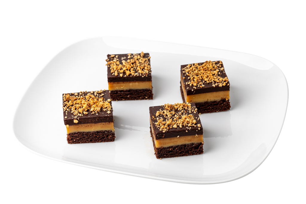 little secrets bakehouse chocolate, salted caramel & hazelnut slice - gluten free (box of 6)