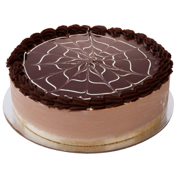 Mezzapica Traditional biscuit based chilled chocolate cheesecake with a ganache top