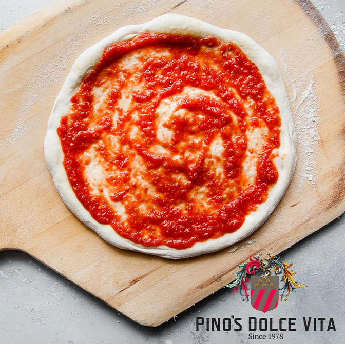 pino's napoli pizza base with sauce 27cm