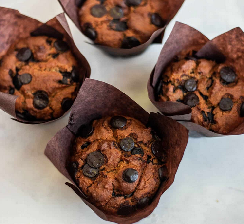 raw passion chocolate chip vegan muffins (gf) - 6 pack