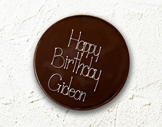 CHOCOLATE PLAQUE WITH MESSAGE (UP TO 4 WORDS) - DARK OR WHITE