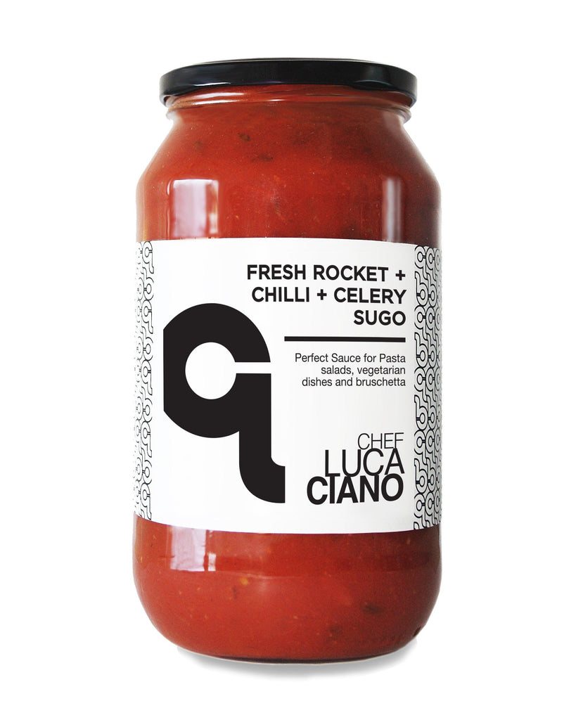 CHEF LUCA CIANO FRESH ROCKET, CHILLI AND CELERY SAUCE. PERFECT FOR PASTA SALADS, BRUSCHETTA AND VEGETERIAN DISHES 480G