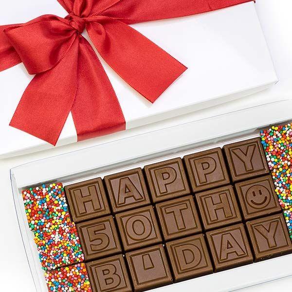 CHOCOGRAM 50th BIRTHDAY CHOCOLATES - STORE TO DOOR