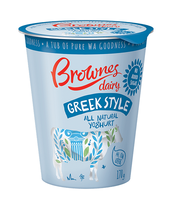 BROWNES DAIRY GREEK STYLE ALL NATURAL YOGHURT 170G DELIVERY SYDNEY