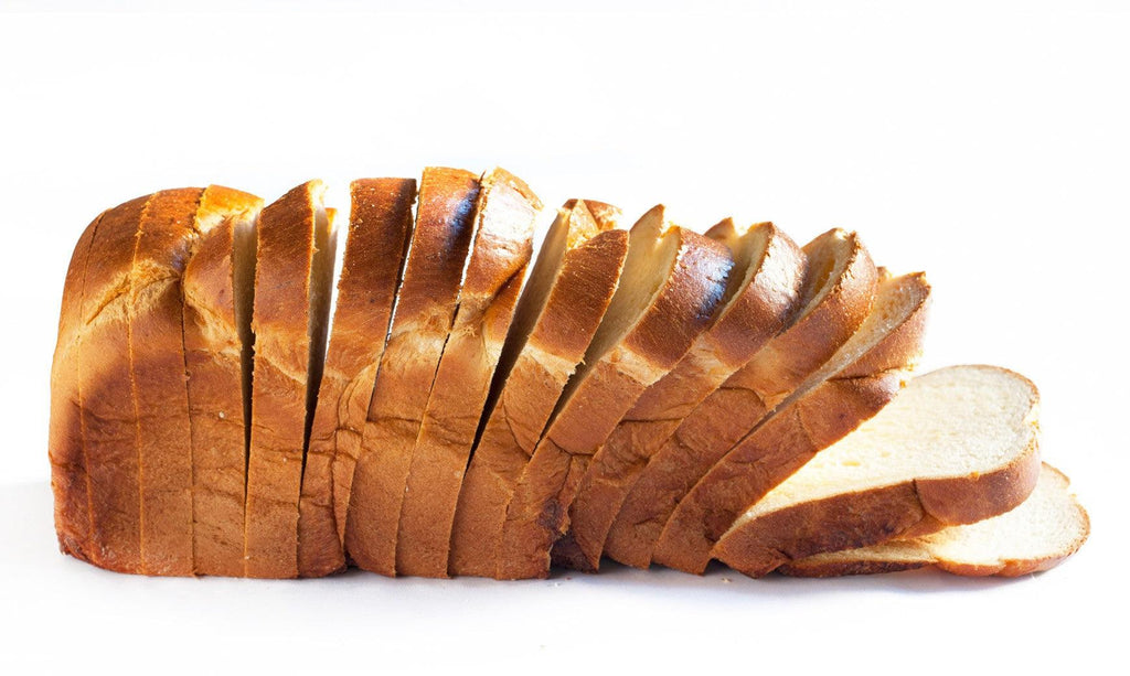 Sliced Brioche Tin 1.1kg Loaf are hand braided