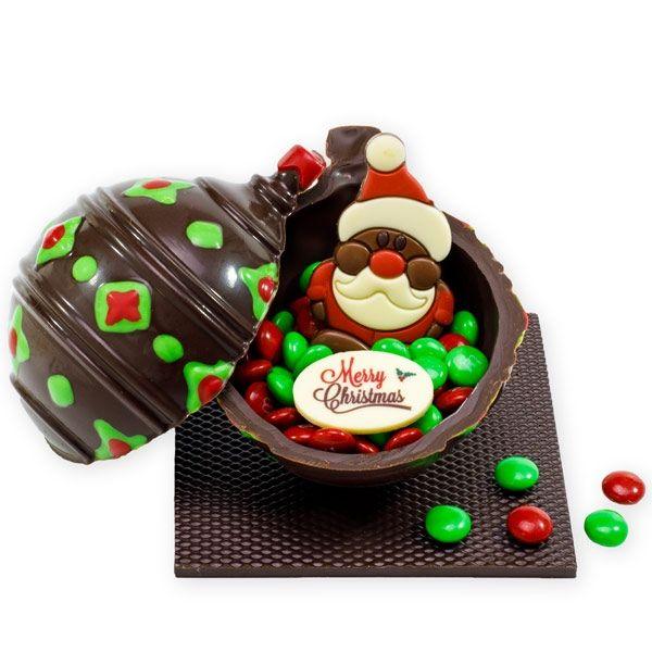 CHOCOGRAM FESTIVE DARK CHOCOLATE BAUBLE SURPRISE