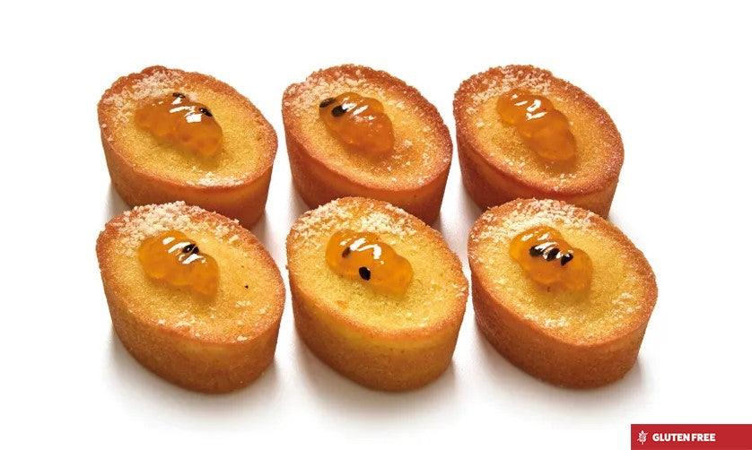 Passionfruit Friands Gluten Free in a box of 6