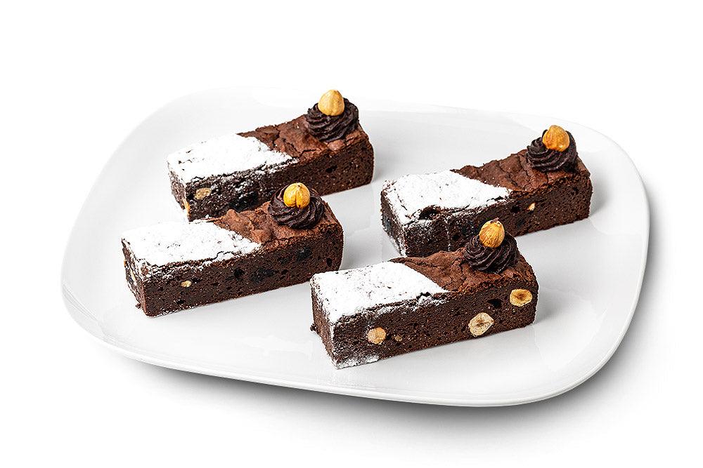 LITTLE SECRETS BAKEHOUSE CHOCOLATE, HAZELNUT & CRANBERRY FUDGE BROWNIE - GLUTEN FREE (BOX OF 6) - STORE TO DOOR