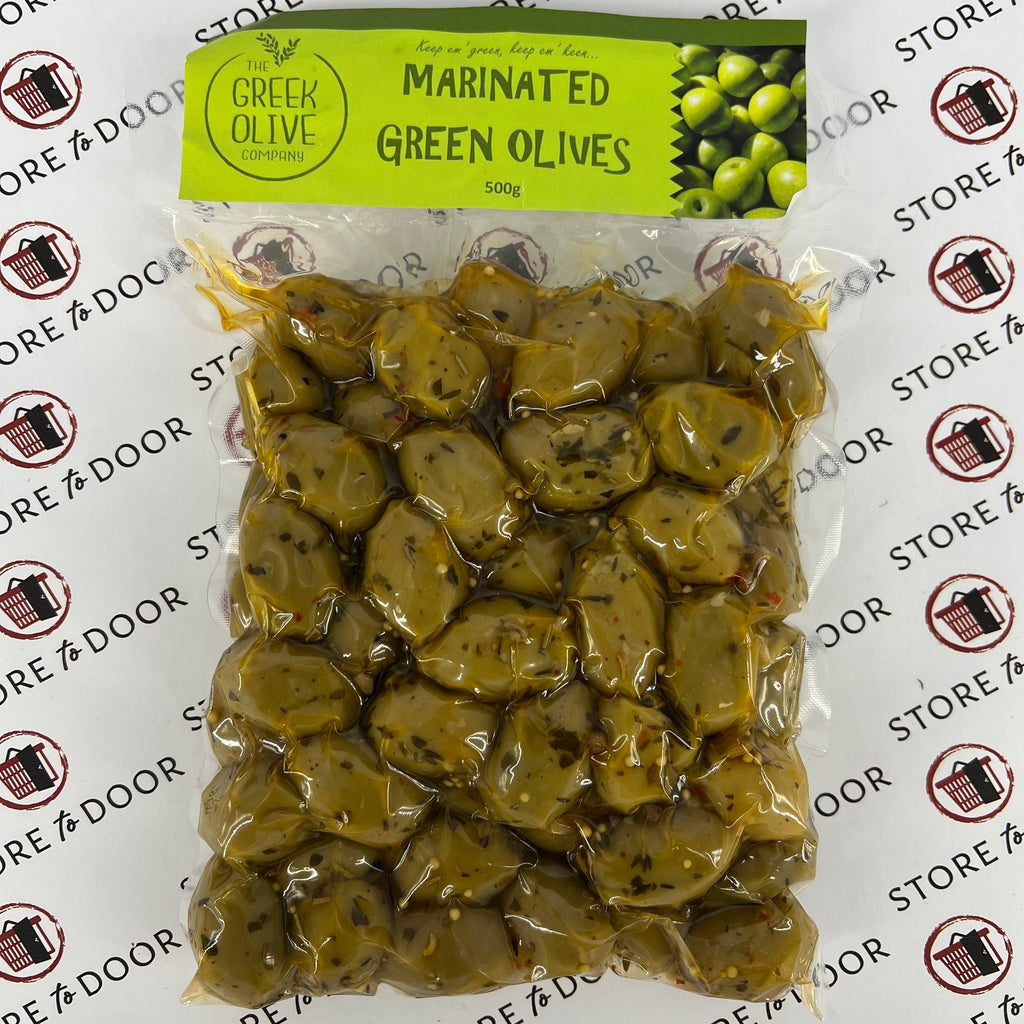 MARINATED GREEN OLIVES 375G - STORE TO DOOR