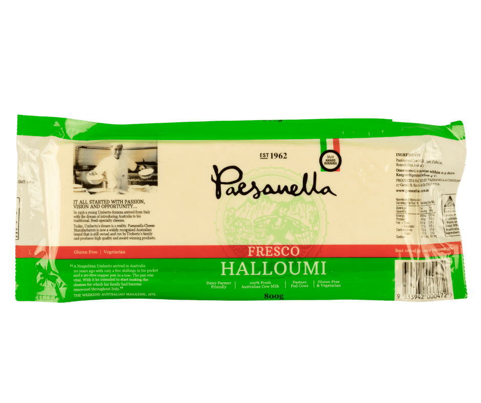 Paesanella Fresco Halloumi 800g Australian Pasture fed, gluten free and vegeterian