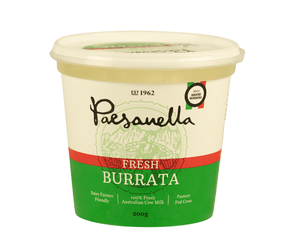 Paesanella Fresh Burrata 200g Fresh Australian Cow Milk, Pasture fed