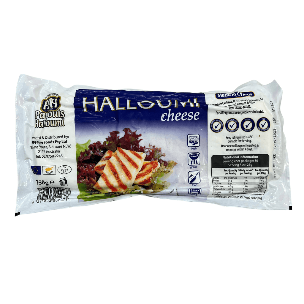 PAPOUIS HALLOUMI CHEESE 750g - STORE TO DOOR