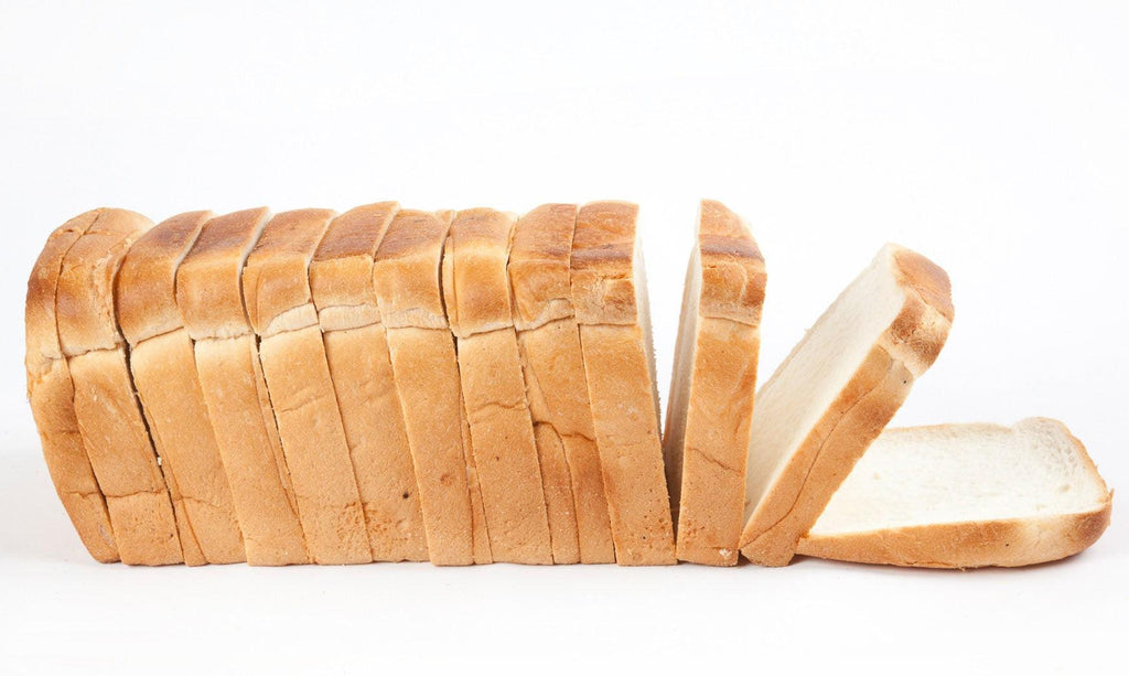 White sliced bread is soft and fluffy sliced in 2.5cm Thickness