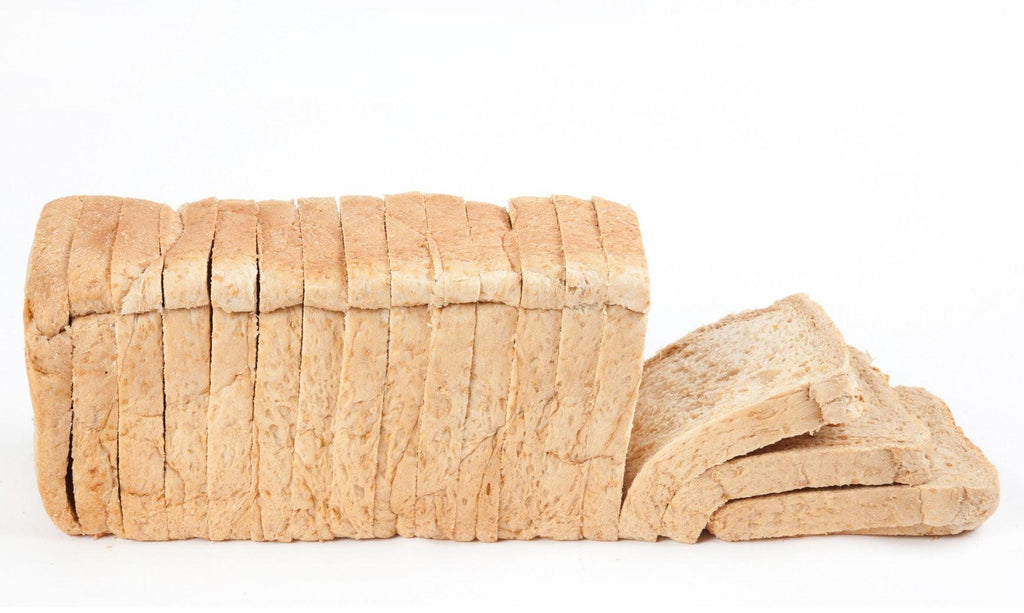 Wholemeal sliced bread is soft and fluffy sliced in 1.9cm Thickness