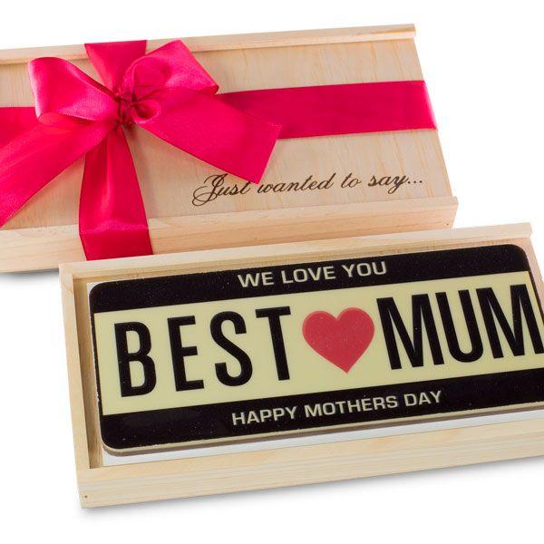 CHOCOGRAM MOTHER'S DAY BEST MUM CHOCOLATE NUMBER PLATE - STORE TO DOOR