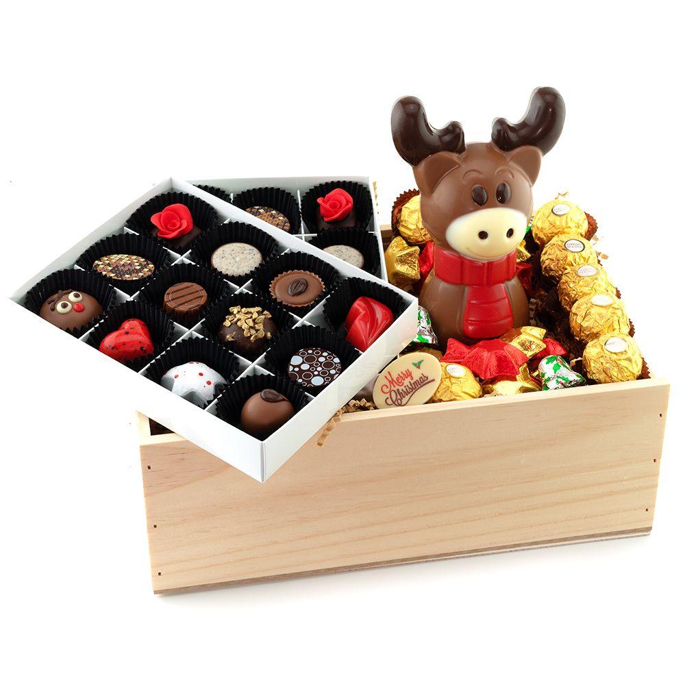 CHOCOGRAM CHRISTMAS REINDEER CHOCOLATE HAMPER - STORE TO DOOR