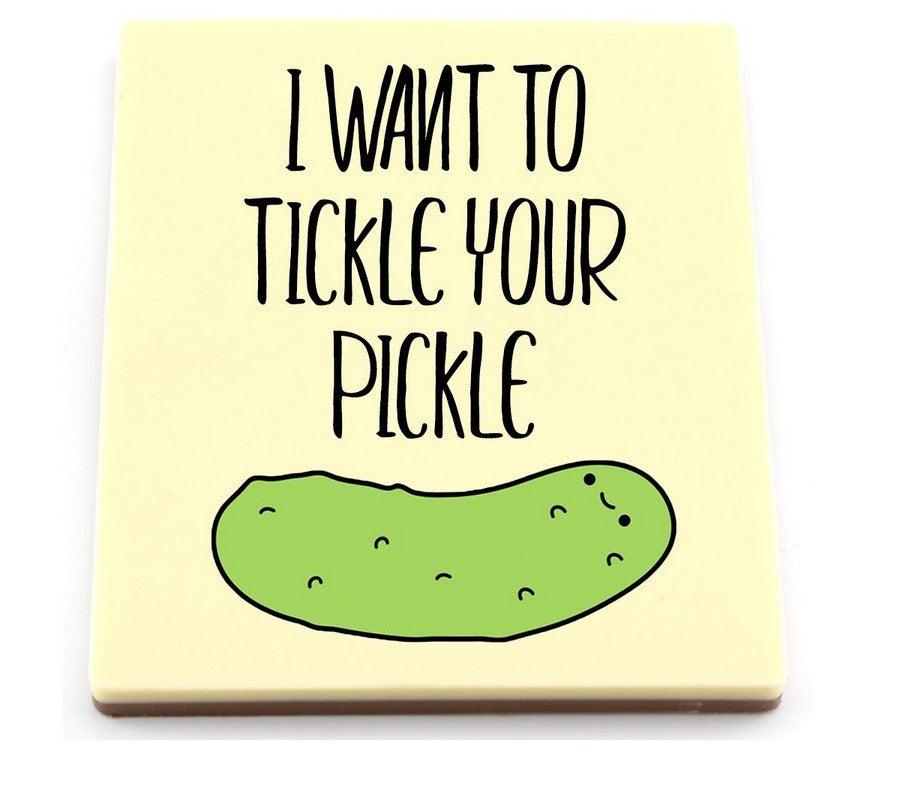CHOCOGRAM 18+ TICKLE YOUR PICKLE CHOCOLATE SLAB - STORE TO DOOR